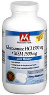 Glucosamine HCl + MSM 1500mg Joint Mobility 250 ct  