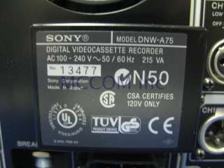 This auction is for a Sony DNW A75 Betacam SX Studio Player/Recorder S 