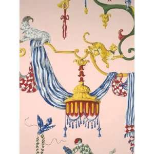  Scalamandre Venetian Carnival   Pink Wallpaper