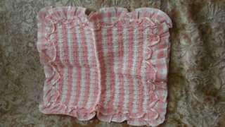   Pink Gingham Pillow Case Handmade Beautiful Small Vintage Pillow Case