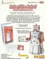 ROBERT THE ROBOT Retro 1950s Battery Op NEW IDEAL TOYS  