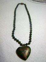 Cloisonne Dragon Heart Pendant necklace  