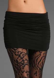 NEW! YOUNG FABULOUS & BROKE WILLA Lace LEGGINs ATTACHED Ruched SKIRT 