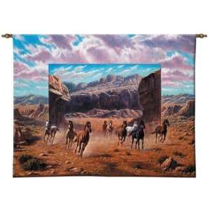  Running Horses Western Tapestry Wall Hanging: Home 