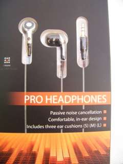 NEW SHARPER IMAGE PRO ALUMINUM IN EAR NOISE CANCELLATON EARBUDS SILVER 