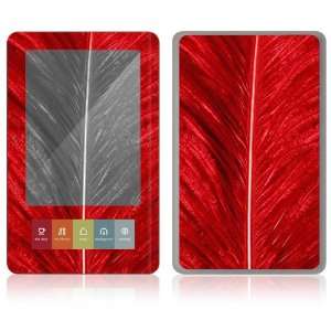   Nook E Book Decal Vinyl Skin   Red Feather 