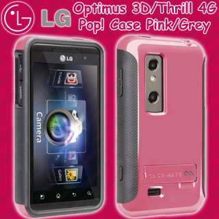 Case Mate Pop! Case for LG Optimus 3G P920 / Thrill 4G Phone Pink Grey 
