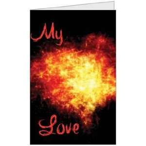 Love Romance Birthday Anniversary Fire Quality Greeting Card (5x7) by 