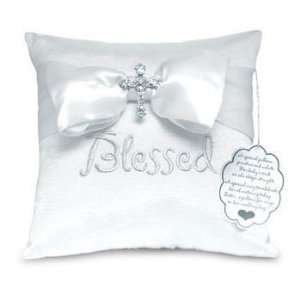  Blessed Pillow with Jeweled Cross Baby