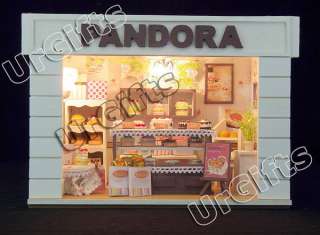   Miniature Model DIY Kit w Light Cake Bakery Shop Store Pandora  