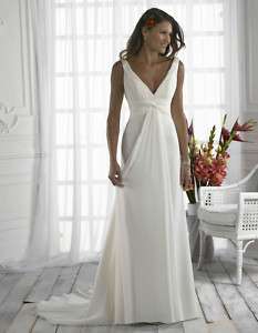 New chiffon white Wedding bridsmaid Dress Size custom  