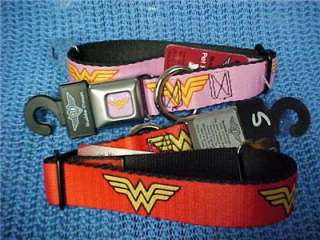 Wonder Woman Seat Belt Buckle Dog Collar  