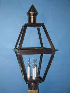 Outdoor Lighting, Post Lantern, Pointed Cone Top, Large  