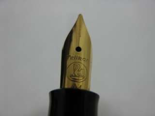 Pelikan Souveran Black & Gold Trim Fountain Pen Nib size Medium 