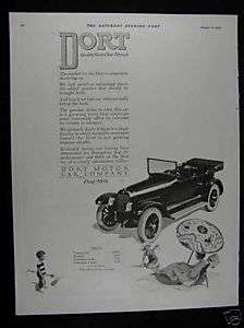 DORT MOTOR COMPANY, FLINT , MICHIGAN 1920 CAR PRINT AD  