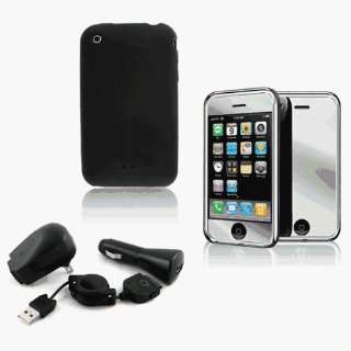  5 Item Accessories Combo for Apple iPhone 3G (Black 