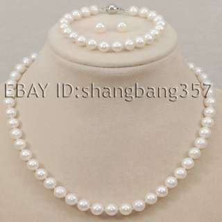   black pink Freshwater AA Pearl Necklace bracelets earrings S49  