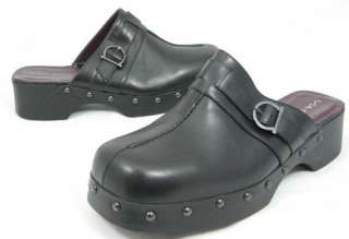 140 VIA SPIGA THRUE Black Womens Shoes Clog 10  