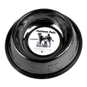  Embossed Non Tip Stainless Dog Bowl 24oz Teal Pet 