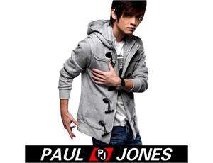 PJ Mens Toggle Winter Hooded Hoodies Coat Outwear Jackets slim fit 