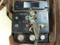 MILITARY EE 8 A FIELD PHONE WITH LEATHER CASE, ORIG.  
