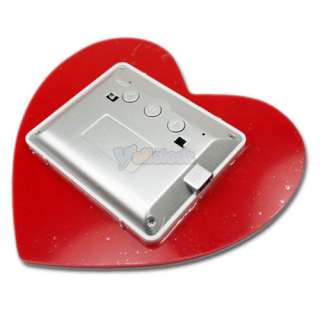 LCD 16MB Heart Shaped Digital Photo Frame Red  