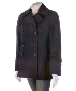Anne Klein Double Breasted Wool Coat  Overstock