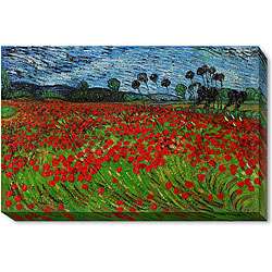 Van Gogh Field with Poppies Oil Reproduction  