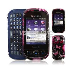Pink/Black Bfly Design Hard 2 Pc Snap On Case for Samsung Seek (Sprint 
