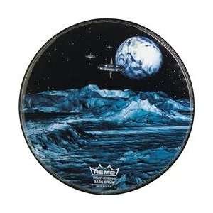  Remo Custom Graphic Blue Moon Resonant Bass Drum Head 22 