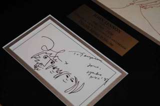 John Lennon BAG ONE Art LITHOGRAPH, Signed YOKO ONO, Museum Frame, COA 