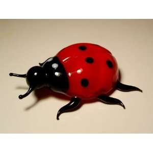    Blown Glass Art Animal Insect Figurine Ladybug: Home & Kitchen