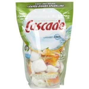  Cascade ActionPacs Dishwasher Detergent Citrus Scent 20 ct 