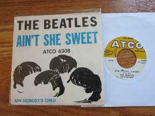 BEATLES Aint she Sweet Picture Sleeve Atco 45  