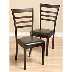 Crystal Leather Dining Room Chairs (Set of 2)  Overstock