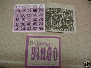 100 BONANZA BINGO CARDS FLAT (sealed bingo cards)  