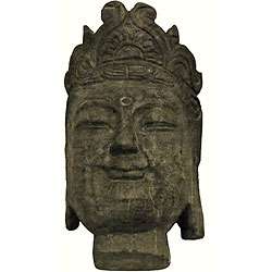 Hand carved Akshobhya Crown Buddha Head Statue  