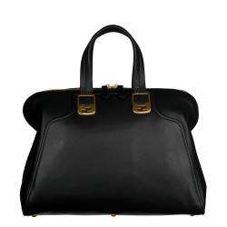 Fendi Chameleon Black Leather Tote Bag  Overstock
