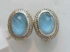 david yurman blue topaz diamond oval earrings $ 2450 one