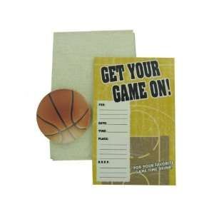  Basketball Invitations With Coasters   Pack of 24