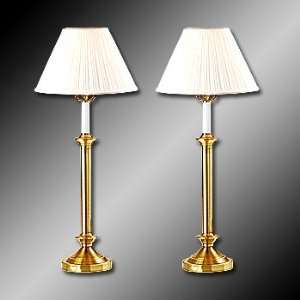com Table Lamps White Brass, Table Lamp PAIR Brass Polished/lacquered 