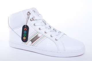 NEW MENS COOGI YACHTSMAN WHITE LEATHER MID TOP CLASSIC SNEAKERS SHOES 