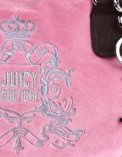 NWT JUICY COUTURE PINK WITH BROWN VELOUR ETIQUETTE YHRUS750 MSRP 178 
