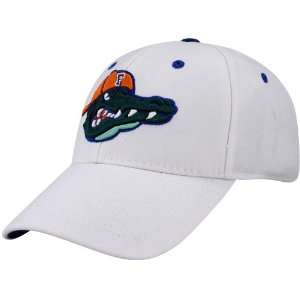 Top of the World Florida Gators White Mascot Head 1Fit Hat:  