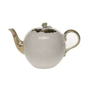   : Herend Princess Victoria Black Tea Pot With Rose: Kitchen & Dining