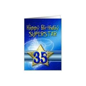  35th birthday card for a Superstar Card Toys & Games