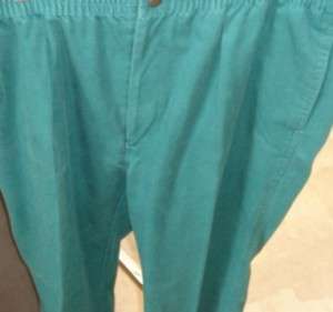 Izod Lacoste Men 34 x 27 Cotton Casual Pants Green Q737  