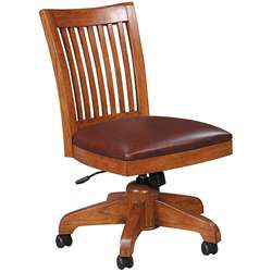Mission Solid Oak Swivel Desk Chair  Overstock