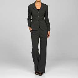 John Meyer Womens Charcoal Grey Pant Suit  Overstock