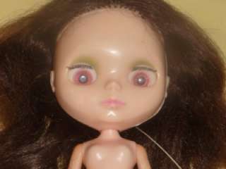   Kenner 1972 Vtg Brunette Doll Eyes Change Colors Pretty Paisley  